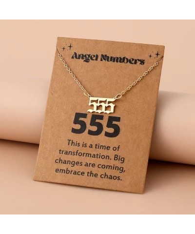 Angel Number Necklace with Message Card 111 222 333 444 555 666 777 888 999 Lucky Numbers Choker Necklace Numerology Jewelry ...