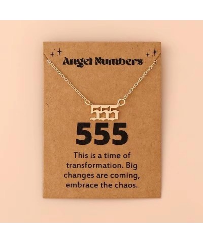 Angel Number Necklace with Message Card 111 222 333 444 555 666 777 888 999 Lucky Numbers Choker Necklace Numerology Jewelry ...