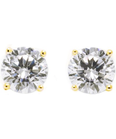 1 Ct. - 4Ct. Moissanite Stud Earrings, Moissanite Diamond Stud Screw Back Earring, 14k Gold Stud Earrings for Women 2 Ct [6.5...