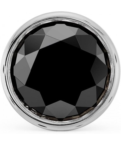 3mm Black Diamond Bezel Nose Ring Stud Platinum | 20G | Twist $100.80 Body Jewelry