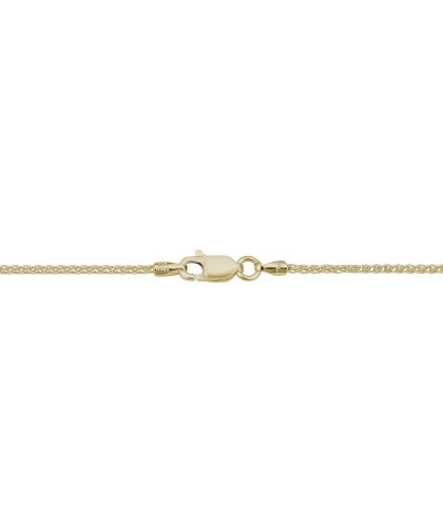 Yellow Gold Plated Sterling Silver Round Wheat Chain Necklace (1.5 mm) 14.0 Inches 1.5 mm wide $14.24 Necklaces