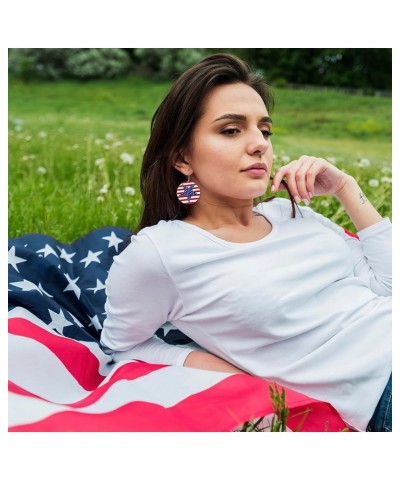 American Flag Earrings for Women 4th of July Earrings Patriotic Star Drop Dangle Earrings for Girls Independence Day Gift Pac...