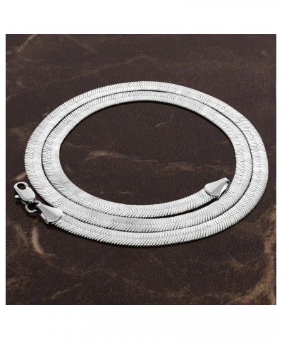 5mm Flexible Herringbone Chain Necklace 24k Real Gold Plated 30 inches White Gold $35.98 Necklaces