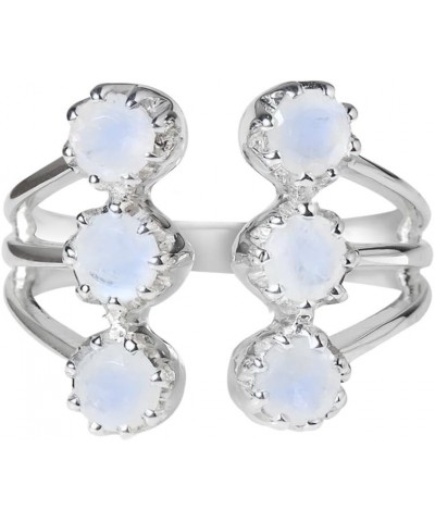 Rainbow Moonstone Tanzanite Citrine Rhodolite Garnet Ring Solid 925 Sterling Silver Classic Jewelry Moonstone $22.39 Rings